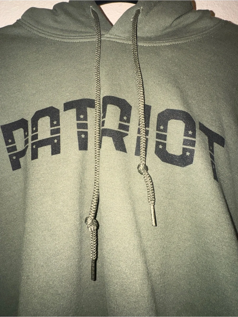 Grunt Style Patriot Hoodie - Military Green with Black Print (2XL)